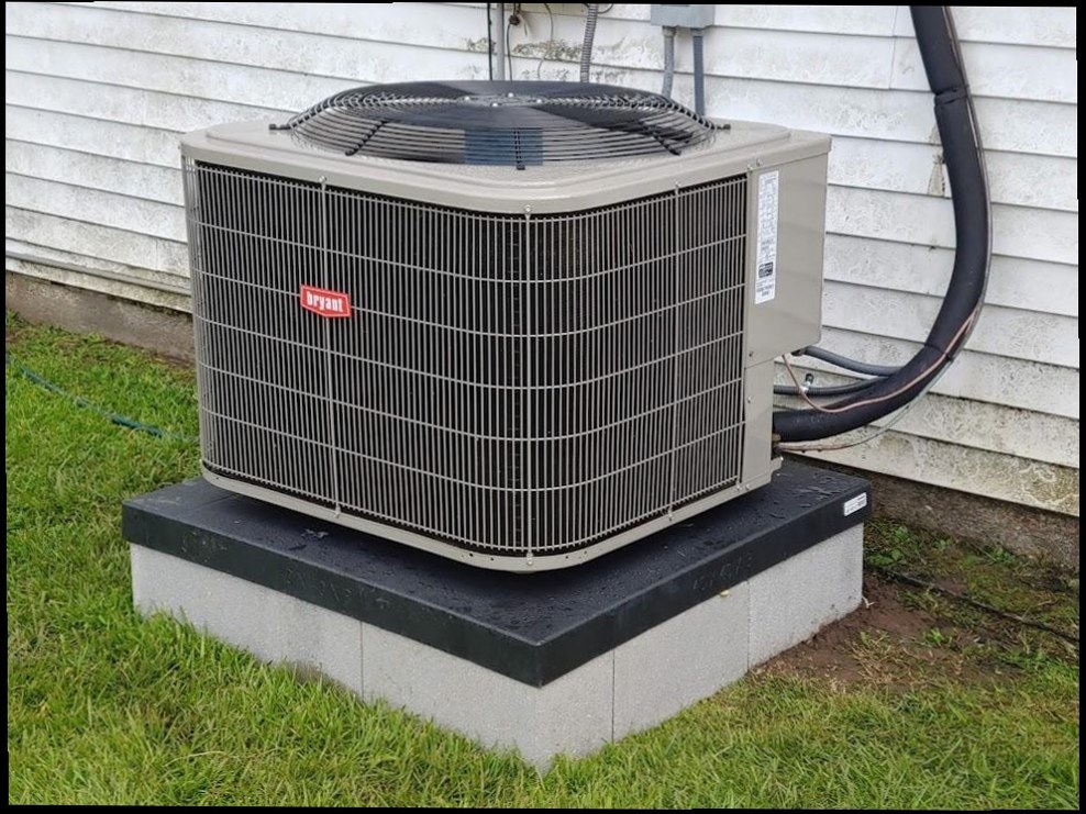 Two rooftop commercial AC units